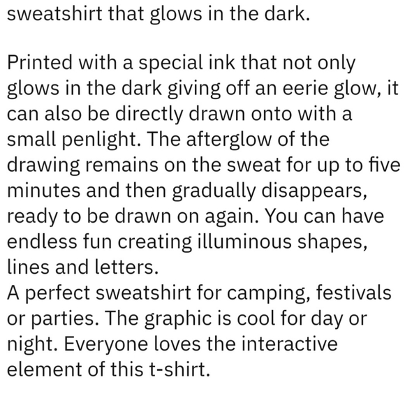 NWOT Little Mashers Glow In The Dark Lightning bolt Sweatshirt Size 7/8 Grey - Picture 11 of 11